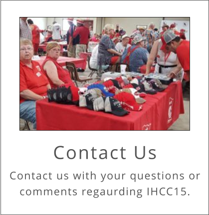 Contact Us Contact us with your questions or comments regaurding IHCC15.
